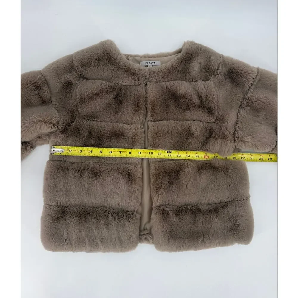 Papaya faux fur
